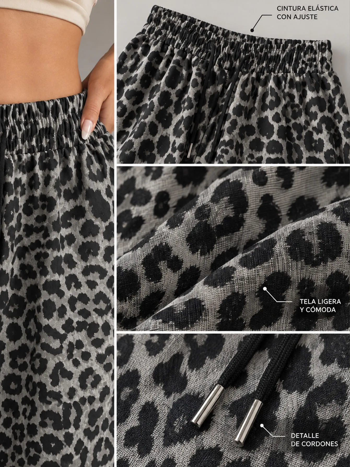 AD2651 Pantalón holgado estampado 15700